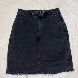 Dynamite black jean skirt